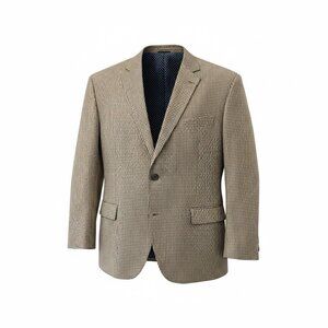 Oak Hill Brown Blue Plaid 2 Button Dual Vent Sport Coat Jacket Mens 3XL 54/56